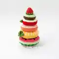 Fruit Stacking Toy Amigurumi Pattern step 1 - construction progress