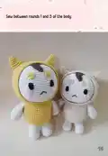 Mr. Buckwheat Amigurumi Pattern step 4 - final assembly and finishing