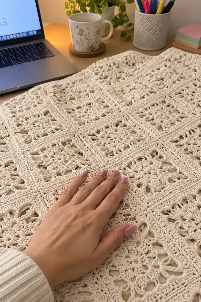 Free crochet pattern: Pure White Lace Bedspread Pattern - Advanced level tutorial