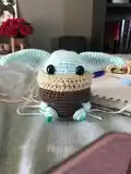 Baby Alien Amigurumi Pattern step 4 - final assembly and finishing