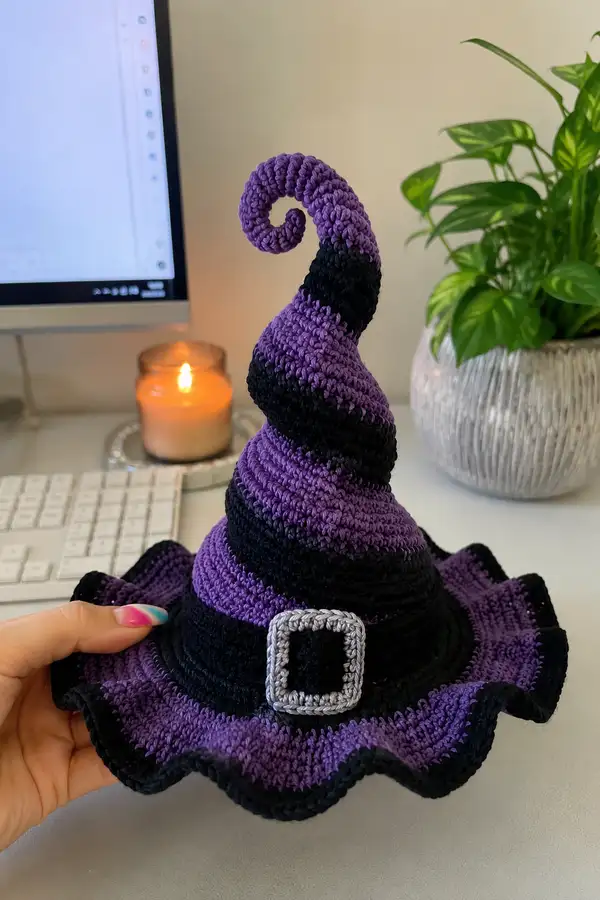Spooky Spiral Brew Witch Hat Crochet Pattern