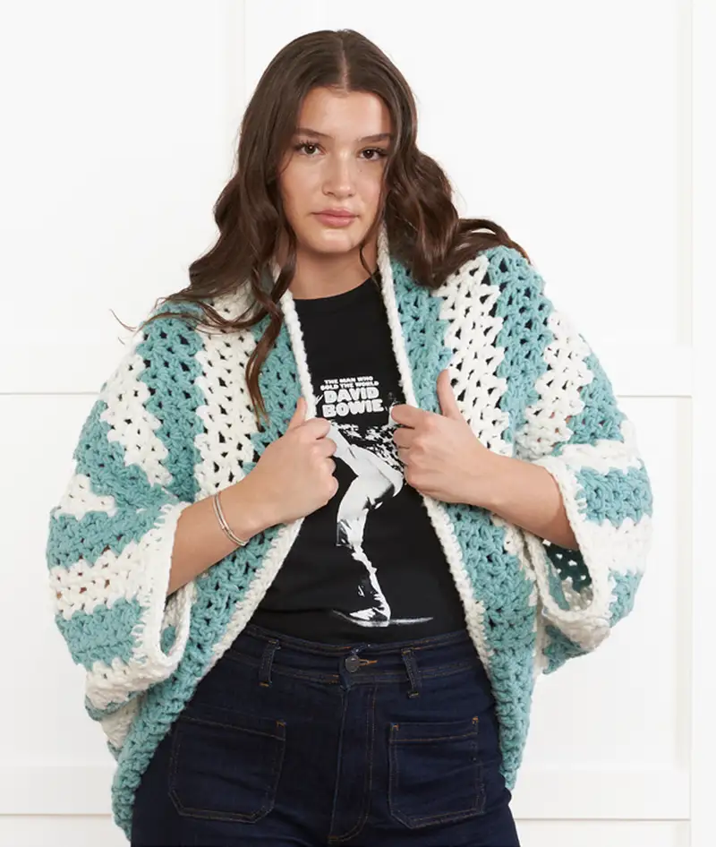 Free crochet pattern: Crochet Cocoon Cardigan Pattern - Beginner Friendly level tutorial