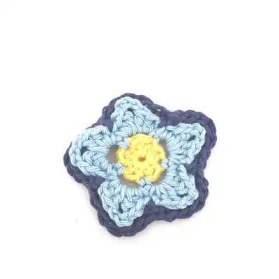 Crochet Flower Ebook Pattern step 2 - assembly progress