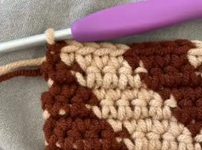 Powerpuff Heart Shoulder Bag Pattern step 2 - assembly progress