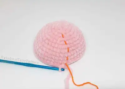 Heart Cat and Bunny Amigurumi Pattern step 2 - assembly progress