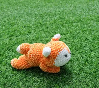 My little Fox Amigurumi Pattern step 1 - construction progress