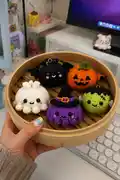 Kawaii Halloween Jelly Amigurumi Pattern step 1 - construction progress