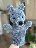 WOLF HAND PUPPET Amigurumi Pattern step 1 - construction progress