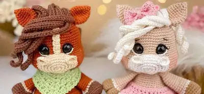 Benjamin Tiger Amigurumi Pattern step 2 - assembly progress