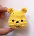 Pooh Phone Pouch Amigurumi Pattern step 4 - final assembly and finishing