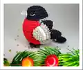 Bullfinch Amigurumi Pattern step 1 - construction progress