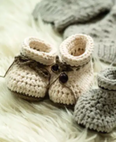 Baby Shoes Ivelle Pattern step 1 - construction progress