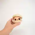 Cleo the Clam Amigurumi Pattern step 1 - construction progress