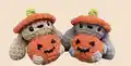 Crochet Bunny Pumpkin Amigurumi Pattern step 4 - final assembly and finishing