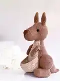 Mommy Kangaroo & Baby Amigurumi Pattern step 2 - assembly progress