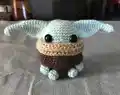 Baby Alien Amigurumi Pattern step 1 - construction progress