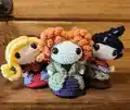 The Witchy Sisters Amigurumi Pattern step 1 - construction progress