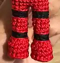 Mini Deadpool Amigurumi Pattern step 4 - final assembly and finishing