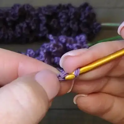 Lavender plant Pattern step 2 - assembly progress