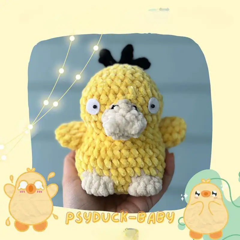 Free Intermediate crochet pattern: Psyduck-Baby Amigurumi Pattern - Easy to follow tutorial