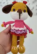 Fancy Dog Amigurumi Pattern step 3 - details and accessories