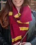 Hogwarts House Scarf Pattern step 2 - assembly progress