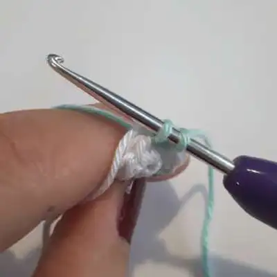 Hot Air Balloon Baby Mobile Amigurumi Pattern step 2 - assembly progress