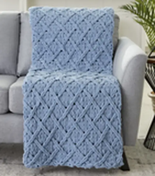 EZ Diamond Lattice Blanket Pattern