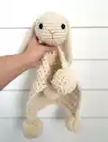 Boho Bunny Amigurumi Pattern step 2 - assembly progress