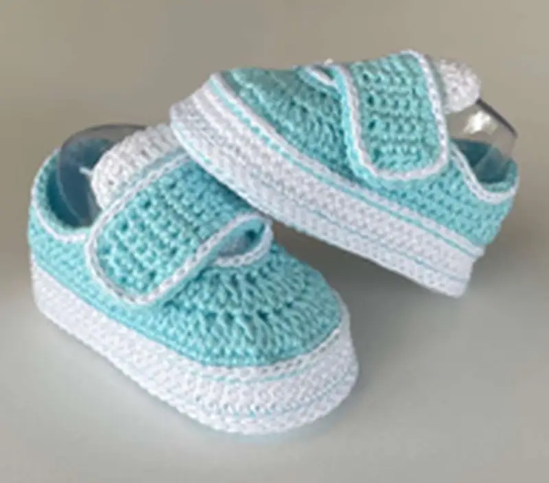 Free Intermediate crochet pattern: Velcro sneakers Pattern - Easy to follow tutorial