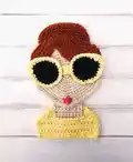 Crochet Girl Portrait Pattern step 1 - construction progress