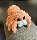 Low Sew Spider Amigurumi Pattern step 1 - construction progress