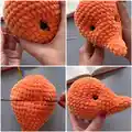 Fox Hand Puppet Amigurumi Pattern step 4 - final assembly and finishing