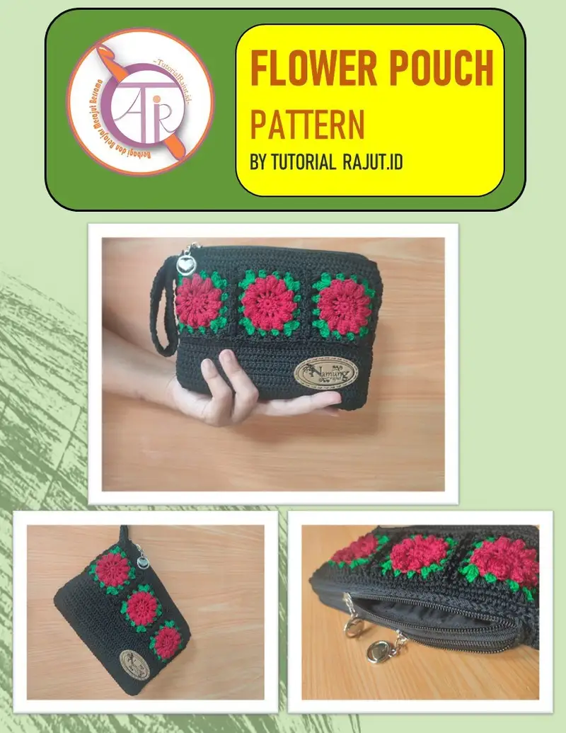 Free Intermediate crochet pattern: Flower Pouch Amigurumi Pattern - Easy to follow tutorial