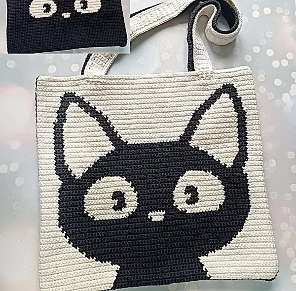 Black Cat Bag Crochet Pattern