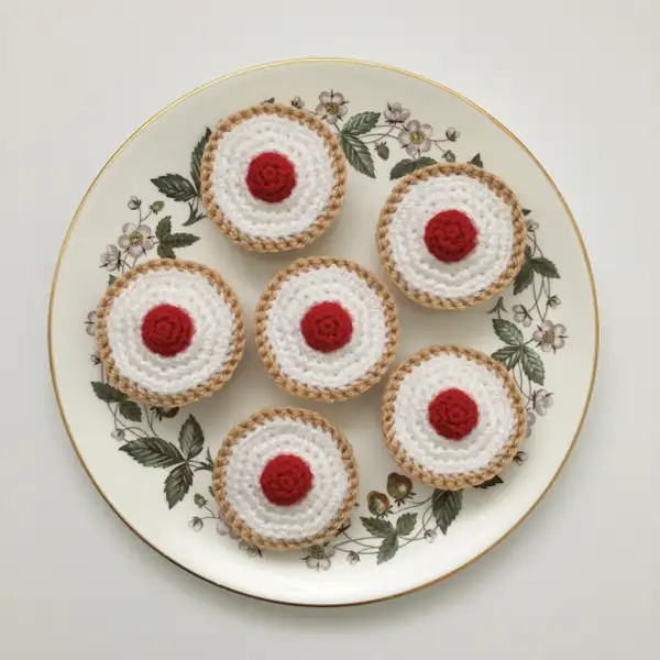 Mini Cherry Bakewell Amigurumi Pattern