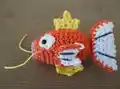 Magikarp Amigurumi Pattern step 1 - construction progress