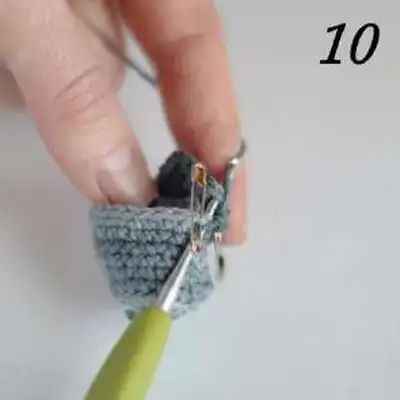 Elephant Elf Amigurumi Pattern step 4 - final assembly and finishing