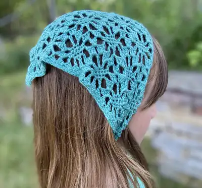 Lace Kerchief Pattern step 1 - construction progress