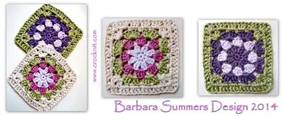 Daisy Granny Crochet Square Pattern step 4 - final assembly and finishing
