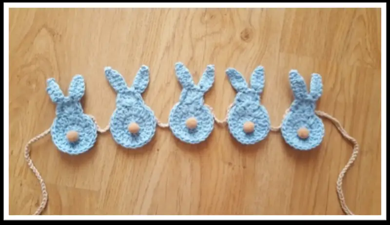 Free Beginner Friendly crochet pattern: Bunny Garland Pattern - Easy to follow tutorial