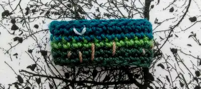 Crochet Landscape Rings Pattern step 4 - final assembly and finishing