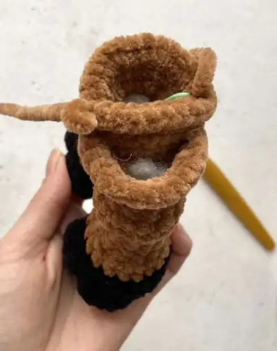 Ostin the Reindeer Amigurumi Pattern step 4 - final assembly and finishing