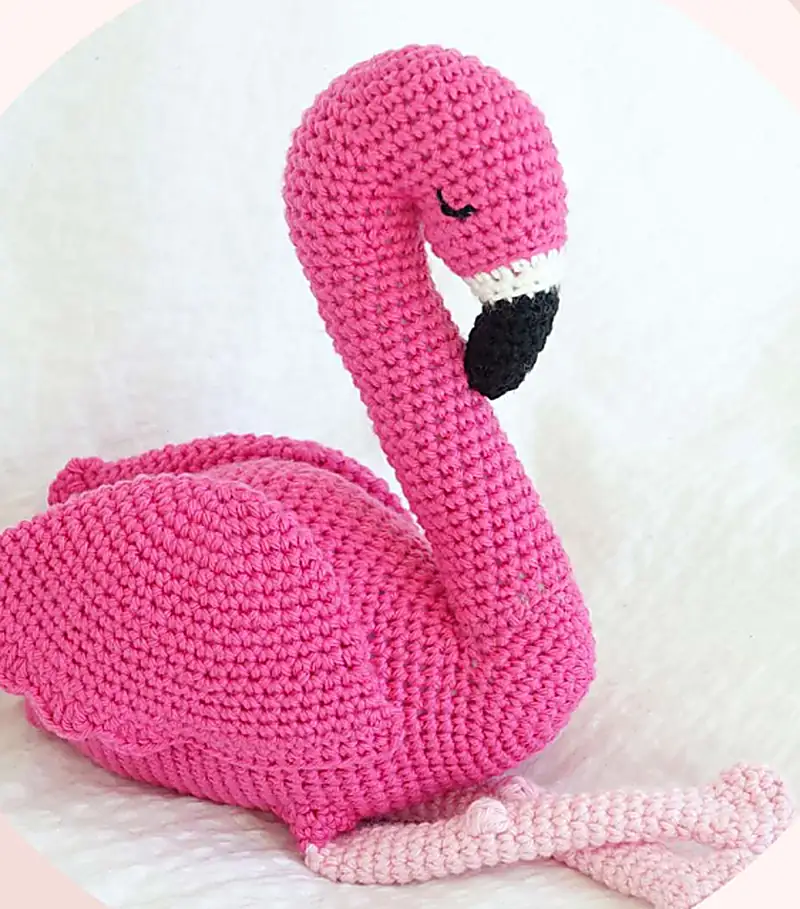 Free Intermediate crochet pattern: Florence the Flamingo Amigurumi Pattern - Easy to follow tutorial