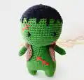 Monster Frankenstein Amigurumi Pattern step 1 - construction progress