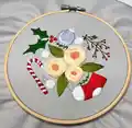 Christmas Embroidery Hoop Pattern step 4 - final assembly and finishing
