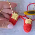 Iron Man Amigurumi Pattern step 4 - final assembly and finishing