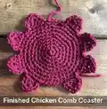 Hennifer Chicken Crochet Coaster Set Pattern step 3 - details and accessories