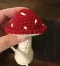 Mushroom Jewelry Holder Crochet Pattern step 4 - final assembly and finishing