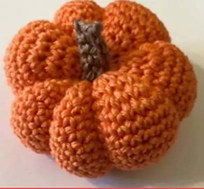 Small Pumpkin Pattern step 1 - construction progress